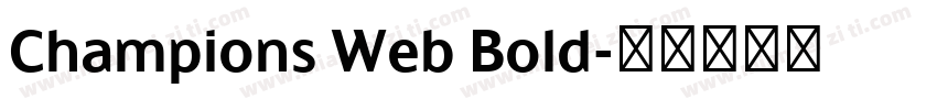 Champions Web Bold字体转换